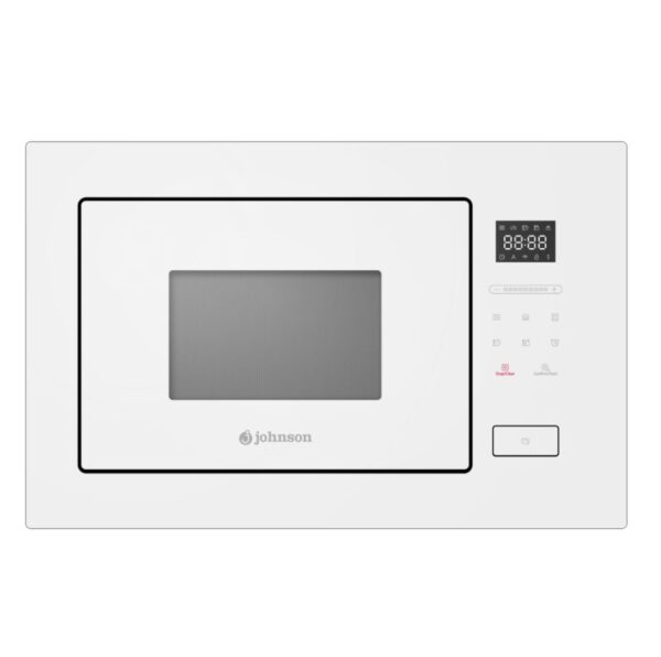 MICROONDAS ENCASTRÁVEL COM GRILL 28 LITROS CRISTAL BRANCO JOHNSON