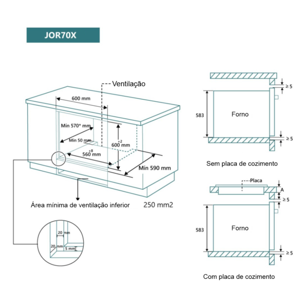 FORNO 8 FUNÇÕES INOX E CRISTAL NEGRO JOHNSON - Image 2