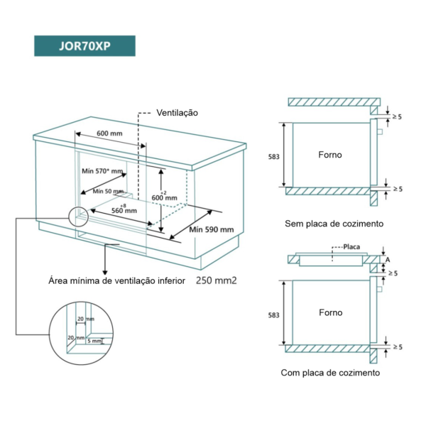 FORNO 9 FUNÇÕES INOX E CRISTAL NEGRO JOHNSON - Image 2