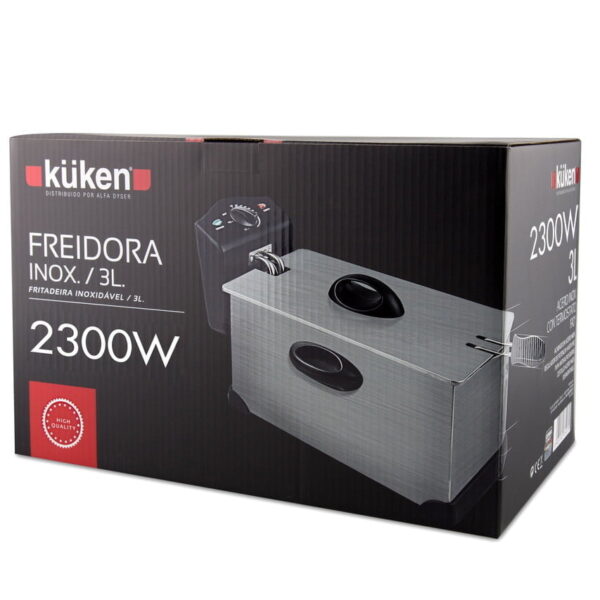 FRITADEIRA A ÓLEO (3 LITROS - 2000W - INOX) KÜKEN - Image 3