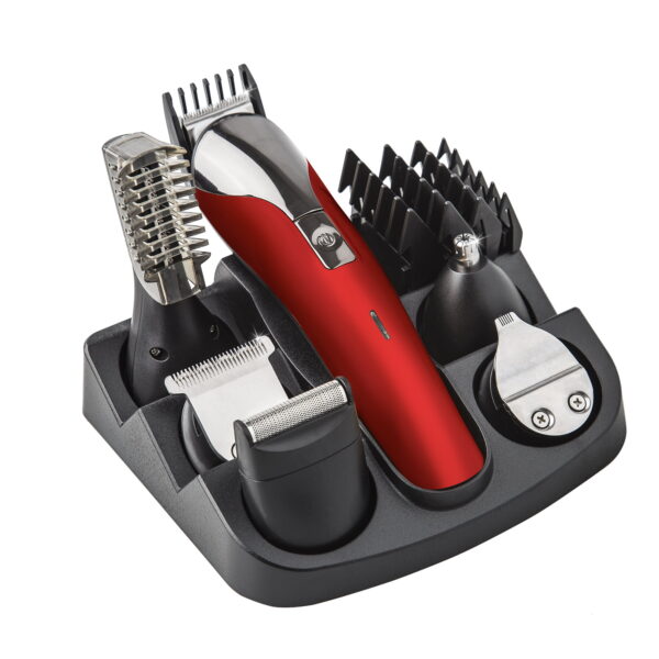 MÁQUINA DE CORTAR CABELO / BARBA RECARREGÁVEL PROFISSIONAL (11 EM 1 - VERMELHO) KÜKEN