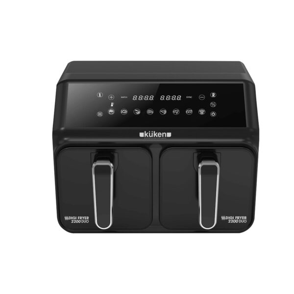 FRITADEIRA SEM ÓLEO DIGITAL (8 LITROS - DOBLE - 2200W) KÜKEN