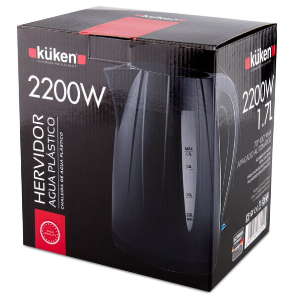 CHALEIRA ELÉTRICA (1.7 LITROS - 2200W - PRETA) KÜKEN - Image 2