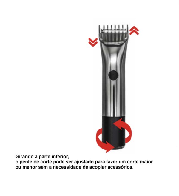 MÁQUINA DE CORTAR CABELO / BARBA PROFISSIONAL ( 3W - BATERIA) KÜKEN - Image 2